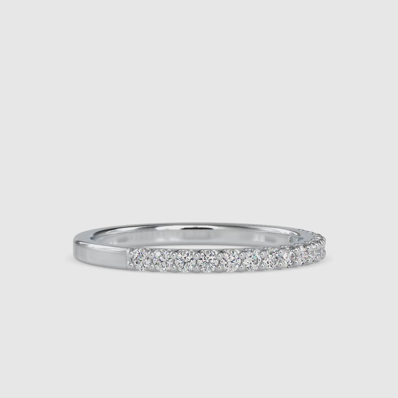 Elegance Round Shape Brilliant Cut Diamond Half Eternity Band