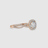 Majestic Round Shape Brilliant Cut Diamond Halo Twisted Ring