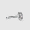 Majestic Oval Shape Brilliant Cut Diamond Halo Channel Setting Ring