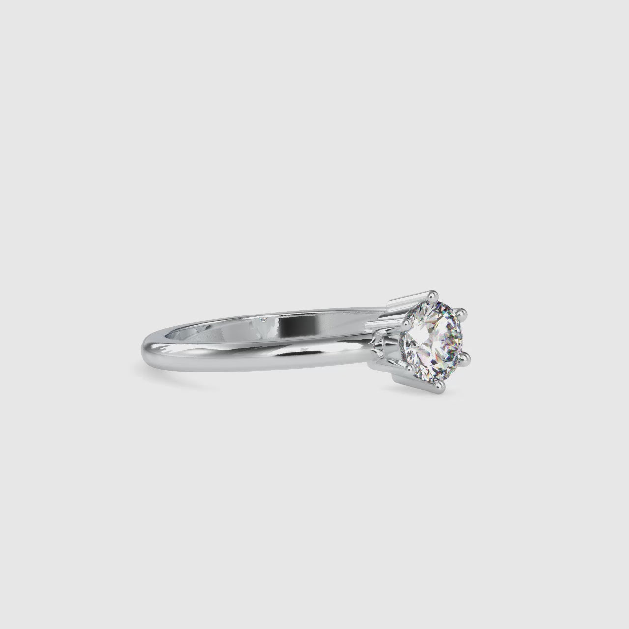 Pure Elegance Round Shape Diamond Bewitching Solitaire Ring