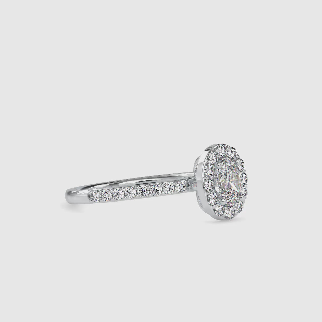 Regal Elegance Oval Shape Brilliant Cut Diamond Channel Setting Ring