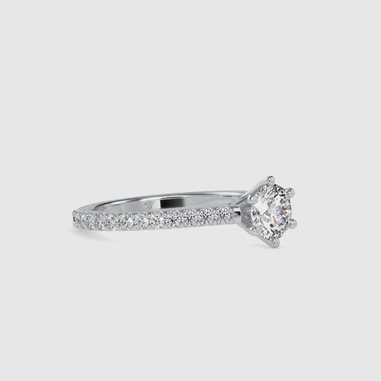 Grandeur Round Shape Brilliant Cut Diamond Solitaire Ring