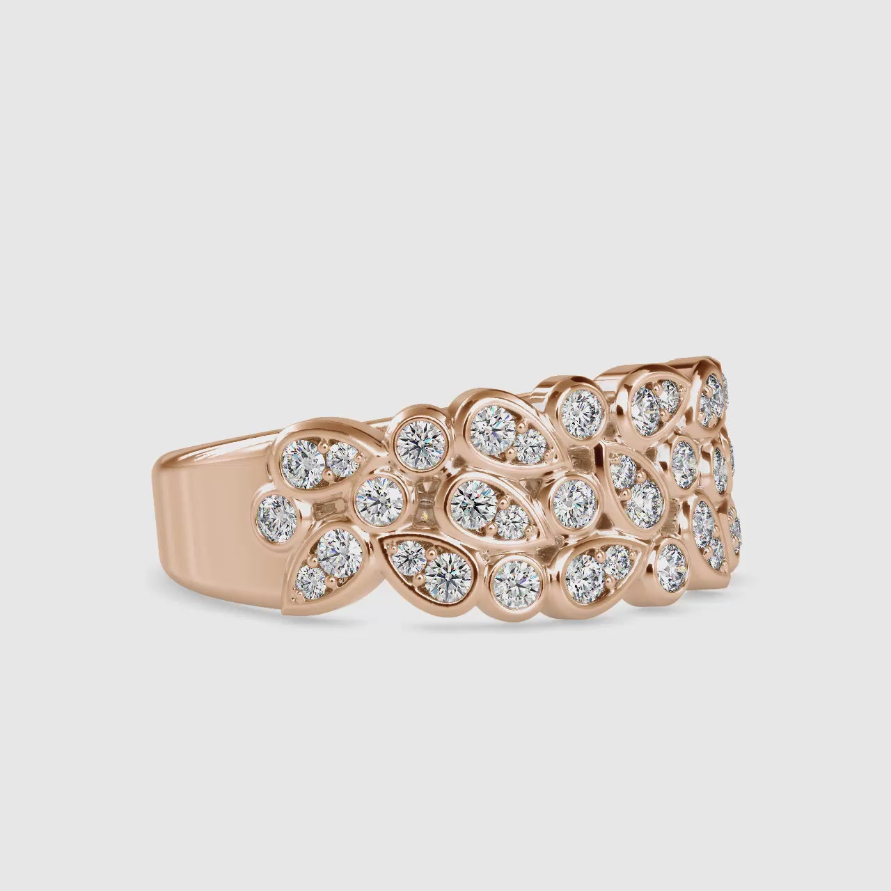 Glamour Round Shape Brilliant Cut Nugget Ring