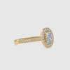 Majestic Oval Shape Brilliant Cut Diamond Halo Channel Setting Ring