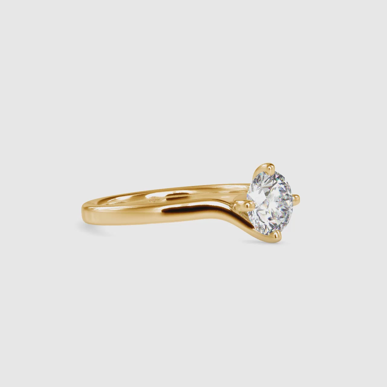 Pure Radiance Round Shape Brilliant Cut Diamond Antique Solitaire Ring