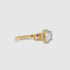 Grandeur Round Shape Brilliant Cut Diamond Vintage Floral Style Halo Ring