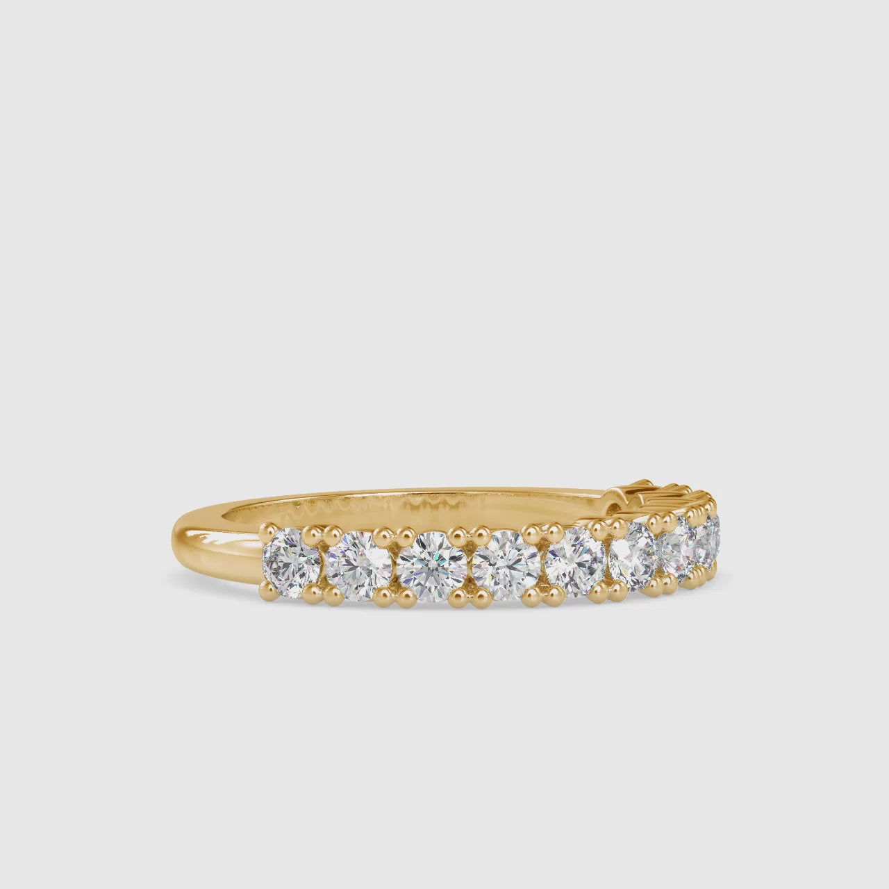 Forever Glimmer Round Shape Diamond attractive Half Eternity Ring