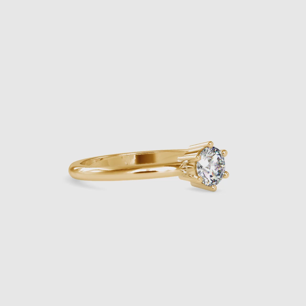 Pure Elegance Round Shape Diamond Bewitching Solitaire Ring