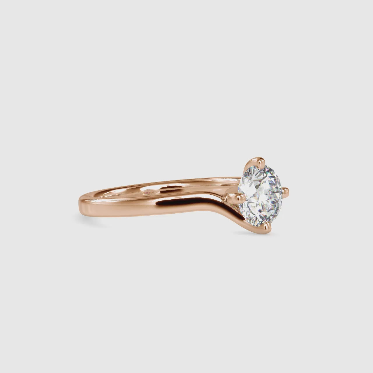 Pure Radiance Round Shape Brilliant Cut Diamond Antique Solitaire Ring