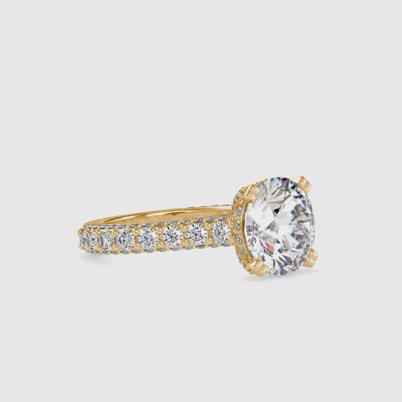 Opulent Brilliance Round Shape Brilliant Cut Diamond Channel Setting Solitaire Ring