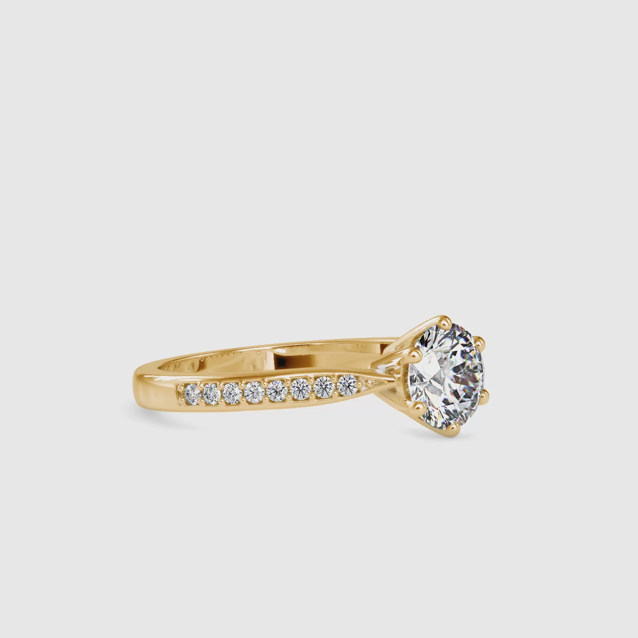 Eternal Elegance Round Shape Diamond Channel Setting Solitaire Ring