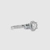 Grandeur Round Shape Brilliant Cut Diamond Vintage Floral Style Halo Ring